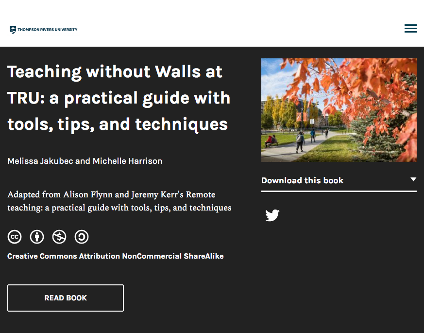 screenshot of teaching without walls ebook