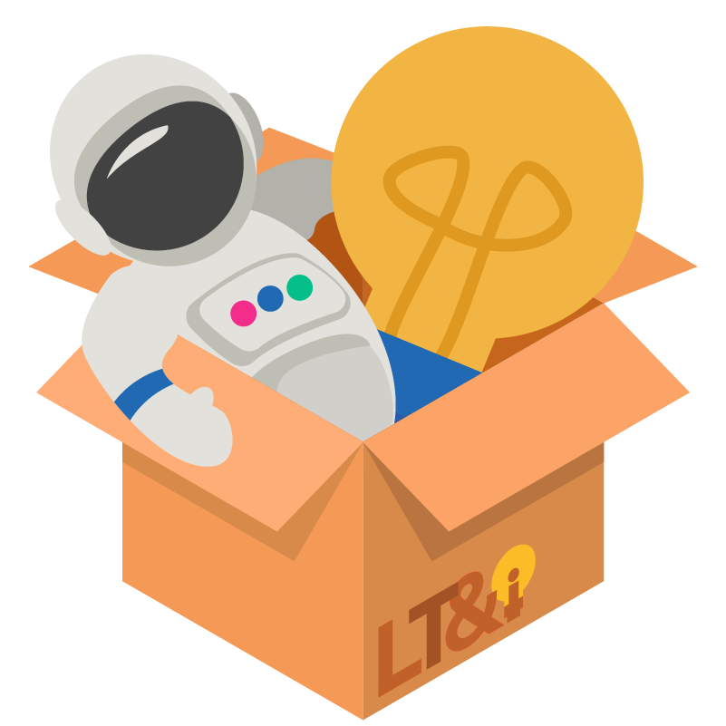 a Trubox icon showing an astronaut and a lightbulb in a box